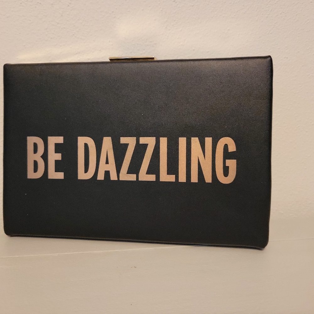 Kate Spade NY Black and Gold 'Be Dazzling' Crossbody Book Clutch NWT!